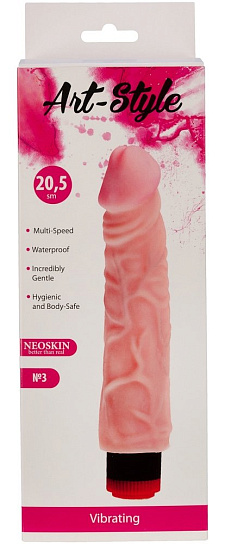 Вибратор ART-Style №3 с выраженным рельефом 20,5 см