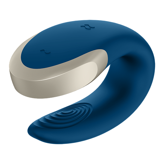 Вибратор для пар Satisfyer Double Love, голубой