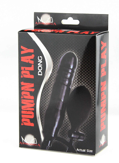 Фаллоимитатор расширяющийся изготовленный из ПВХ, 17 см, черный