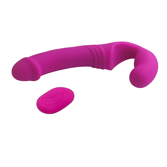 Безремневой вибрострапон с дистанционным пультом управления, 4 (3,5) см, розовый