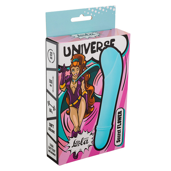 Мини-вибратор Universe Secret Flower из мягкого силикона, бирюзовый
