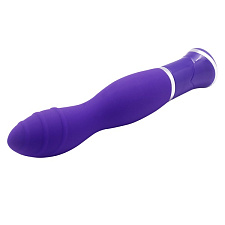 Вибратор в необычной форме и ребристой верхней частью Rippled Vibe, 14 см, фиолетовый
