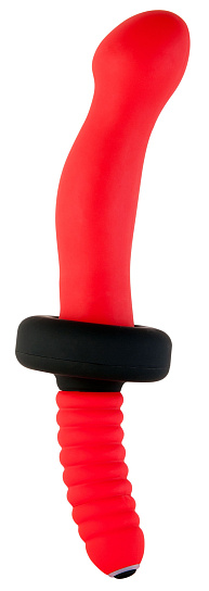 Двойной анальный вибратор, ToyFa Black & Red, красный