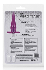 Анальная мини-пробка Vibro Tease с вибрацией и ограничителем, розовая