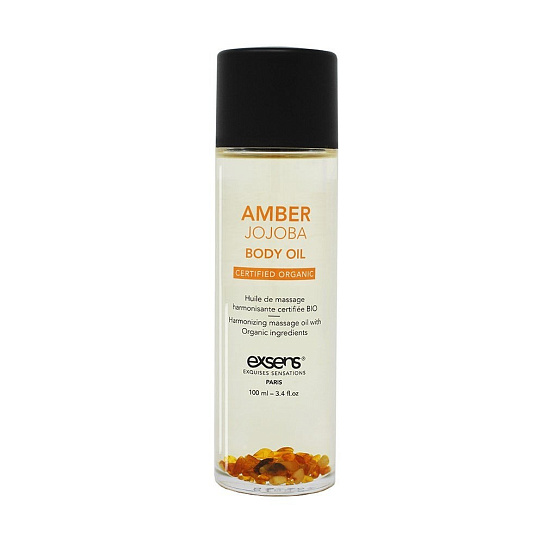 Натуральное масло для массажа с драгоценными камнями Exsens Amber Jojoba, 100 мл Натуральное масло для массажа с драгоценными камнями Exsens Amber Jojoba, 100 мл