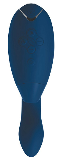 Клиторальный стимулятор Womanizer Duo с технологией Smart Silence, синий