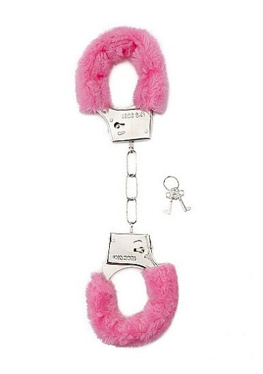 Плюшевые наручники FURRY HANDCUFFS, розовые