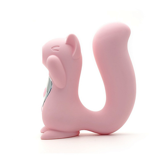 Вакуумный стимулятор клитора Белочка KisToy Miss UU, розовый