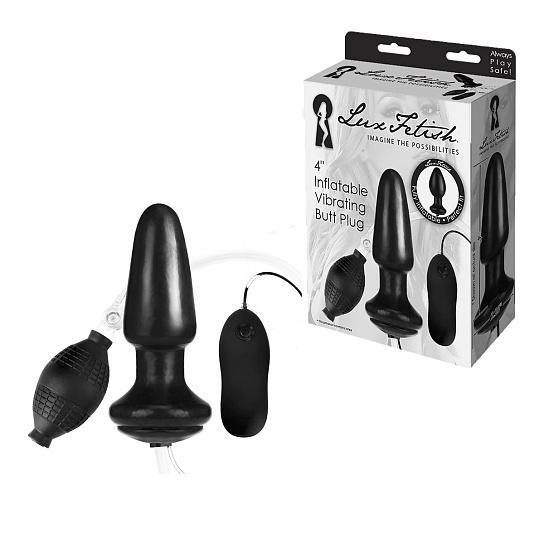 Анальный расширитель Butt Plug с вибрацией, черный