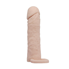 Удлиняющая насадка для пениса Penis Sleeve с подхватом мошонки