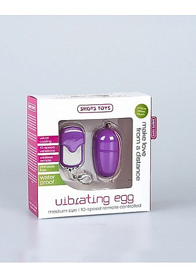 Виброяйцо с пультом ДУ, фиолетовое