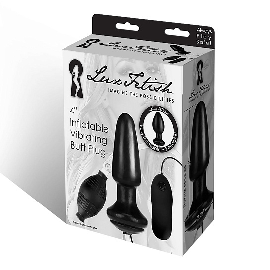 Анальный расширитель Butt Plug с вибрацией, черный