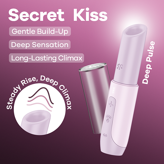 Вакуумный стимулятор клитора Satisfyer Secret Kiss 3D Air Pulse, 30 режимов