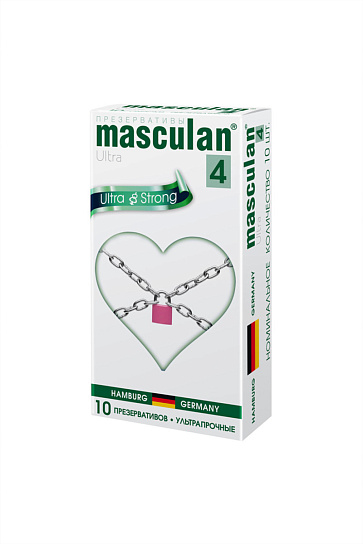 Прочные презервативы Masculan черного цвета, 10 шт