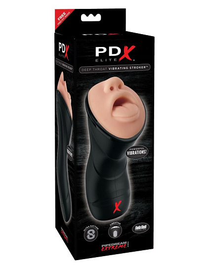 Мастурбатор-ротик Vibrating Stroker с вакуумным всасыванием