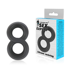 Двойное силиконовое эрекционное кольцо Sex Expert SEM-153