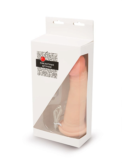 Вибратор на присоске без мошонки, 16 см