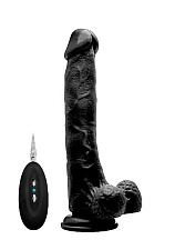 Вибратор с ярко выраженной головкой REALISTIC COCK 11, 20 см, черный