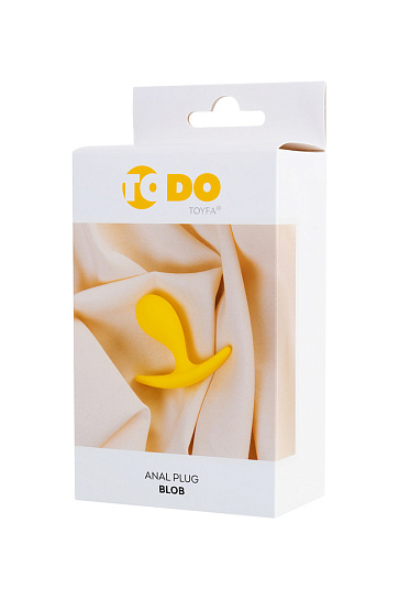 Силиконовая анальная пробка ToDo by Toyfa Blob, желтая