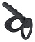 Насадка для двойного проникновения Black Velvets Cock&Ball ring