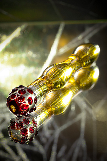 Купить фаллос из стекла желтый Sexus Glass 18,5 см