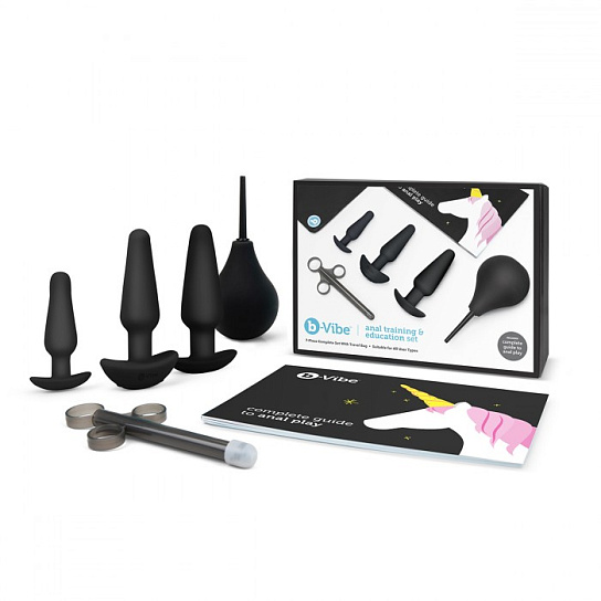 Набор анальных пробок B-VIBE ANAL EDUCATION SET, черный
