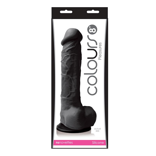 Реалистичный фаллоимитатор Colours - 8" Dildo, 19 см, черный