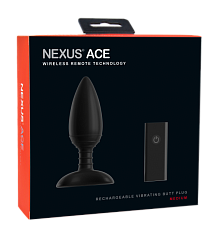 Nexus вибровтулка ACE анальная, черная с пультом ДУ, M