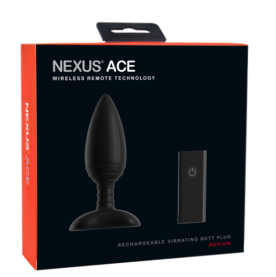 Nexus вибровтулка ACE анальная, черная с пультом ДУ, M