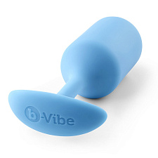 Профессиональная анальная втулка B-vibe Snug Plug 3, голубая