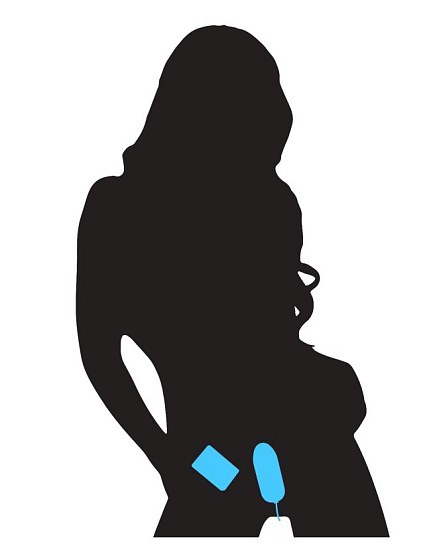 Неоновая вибропуля Neon Luv Touch с пультом ДУ, голубая