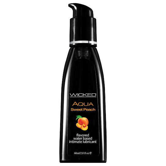 Съедобный лубрикант со вкусом Wicked Aqua Sweet Peach, 60 мл