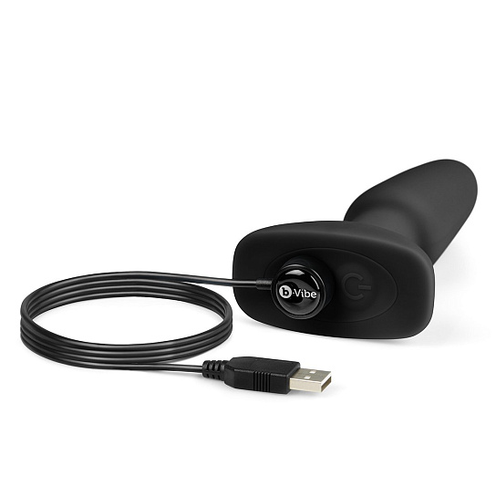 Анальный плаг премиум-качества B-Vibe Rimming Plug Teal, черный