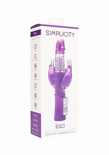 Вагинальный вибратор Hi-Tech Laci Purple, для клитора и анала, фиолетовый