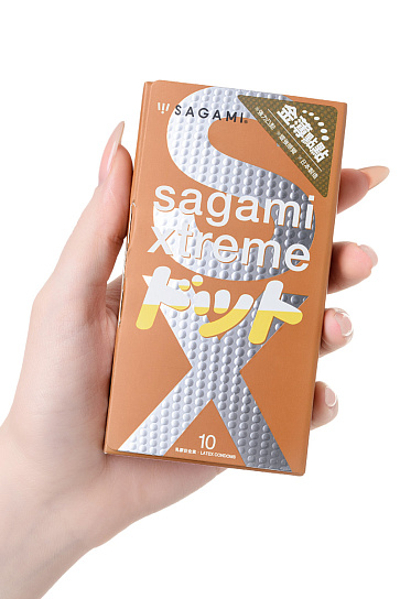 Японские латексные презервативы Sagami Xtreme Feel Up №10
