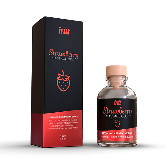 Гель для массажа Intt Cosmetics Strawberry, 30 мл