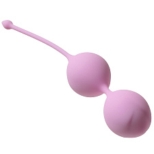 Вагинальные шарики Fleur-de-Lisa со смещенным центром тяжести и шнуром, розовые