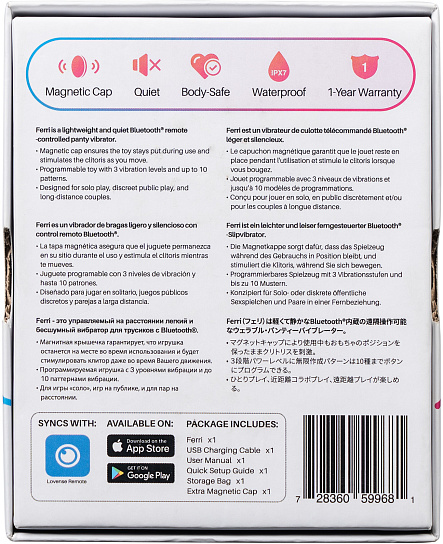 Мини вибратор в трусики Lovense Ferri Мини вибратор в трусики Lovense Ferri