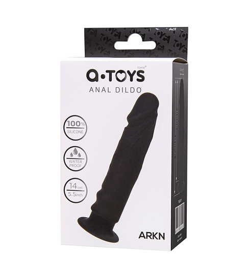 Анальный фаллоимитатор A-Toys Arkn черный, 14 см