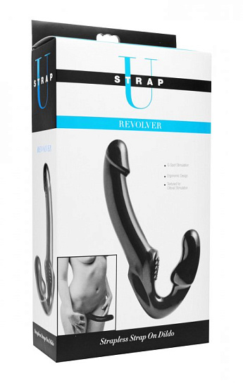 Безремневой вибрострапон Strap U Revolver II Vibrating 15.2 см, черный