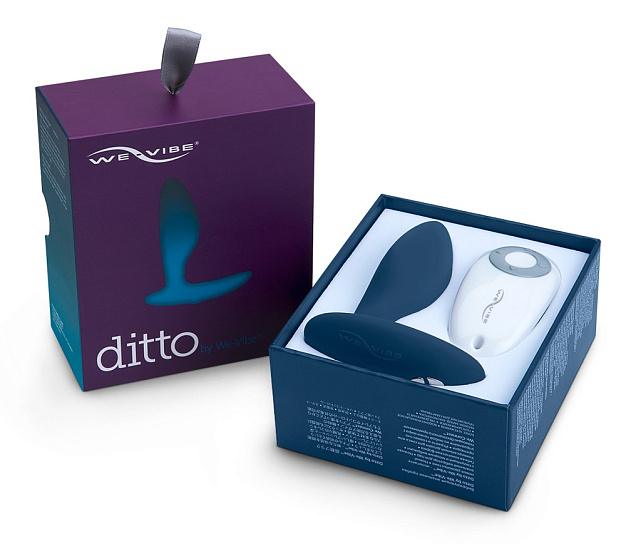 Анальная вибровтулка We-Vibe Ditto с пультом ДУ, синяя