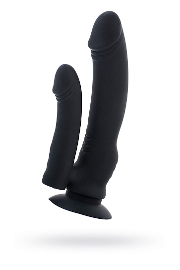 Женский вибратор для двойного проникновения Black&Red ToyFa, 15 см, черный