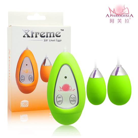Виброяичко Xtreme-10F Egg (D), зеленое
