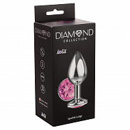 Анальный страз Diamond из гигиеничного металла со стразом, розовый