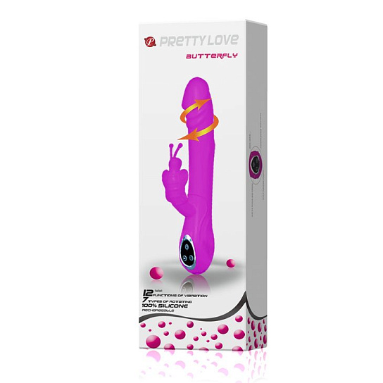Вибромассажер с стимулятором клитора в виде бабочки Butterfly