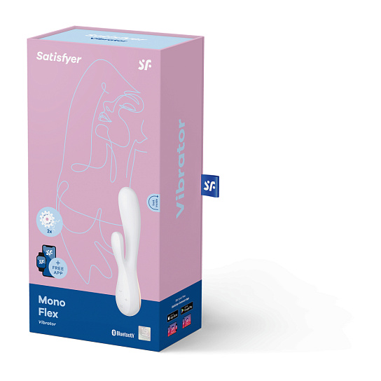Вибромассажер Satisfyer Mono Flex с управлением через приложение, белый