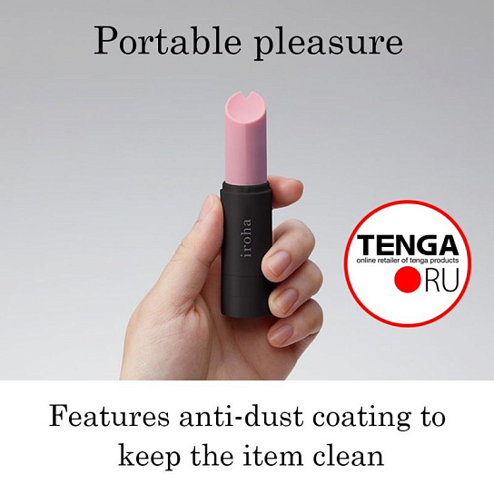 Водонепроницаемый мини-вибратор IROHA Stick, розовый