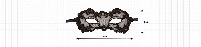 Открытая ажурная черная маска на глаза Lingerie Mask, Adrien Lastic