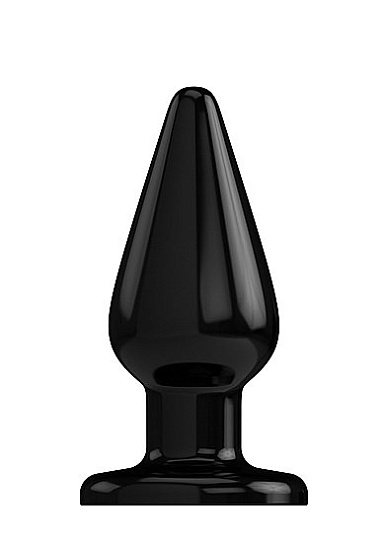 Анальный стимулятор Bottom Line 4" подходит для долгого ношения, черный