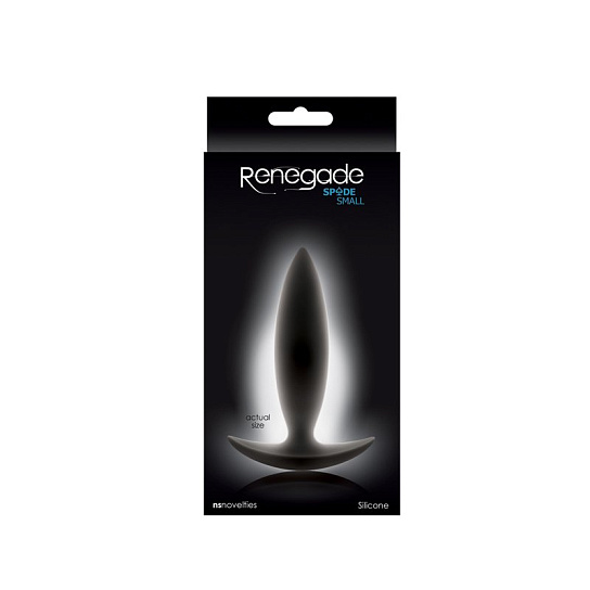 Анальная черная пробка Renegade для ношения, малая